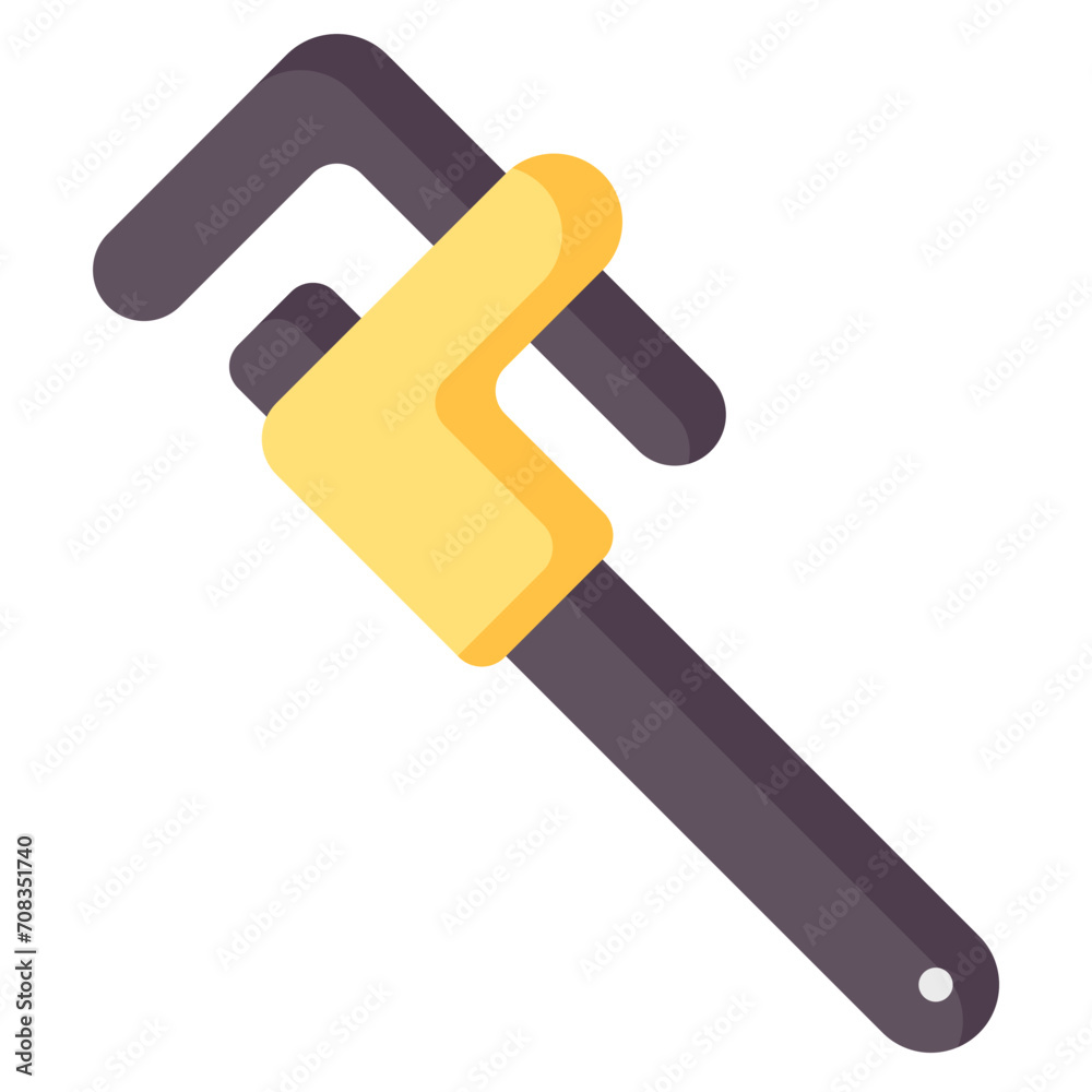 stillson wrench flat vector icon stillson wrench flat vector icon