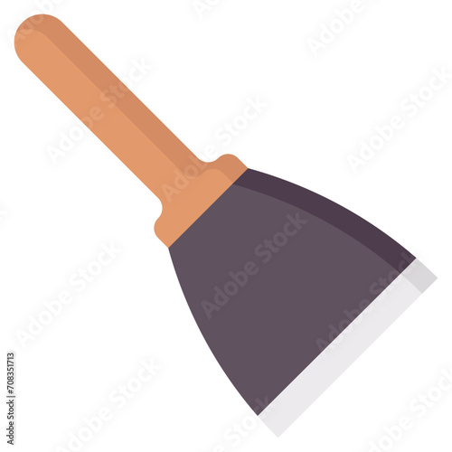 putty knife flat vector icon