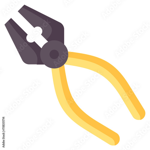 pliers flat vector icon