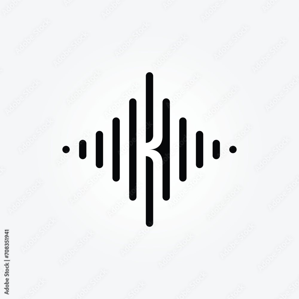 letter K Music logo design collection with gradient style letter K Music logo design collection with gradient style