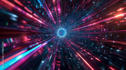 A tunneling warp effect in hyperspace photo