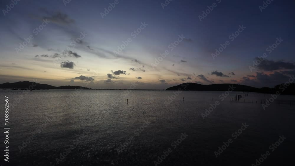 nature background On a high mountain where you can see the scenery, sea, river, the sun setting in the mountains is a beautiful golden light. nature background On a high mountain where you can see the scenery, sea, river, the sun setting in the mountains is a beautiful golden light.
