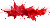 white background with isolated bursts of red paint