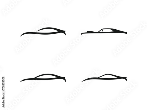set of car logo vector illustration. car outline vector icon