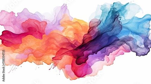 abstract colorful watercolor background, Colorful smoke watercolor against a white background, perfect for vibrant and artistic designs. posters, covers, and artistic projects.splash watercolor