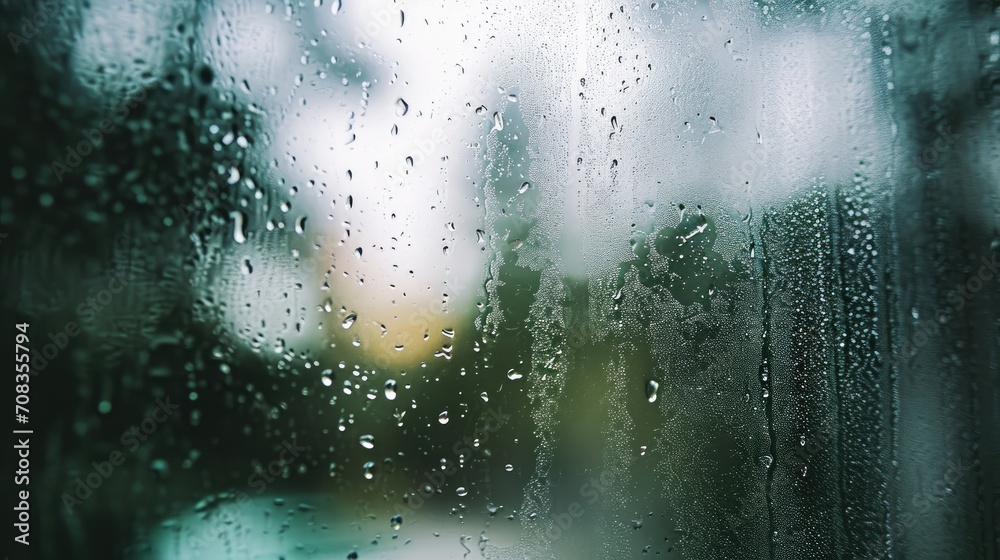 fresh raindrops on the window, Glass with rain drops fresh raindrops on the window, Glass with rain drops