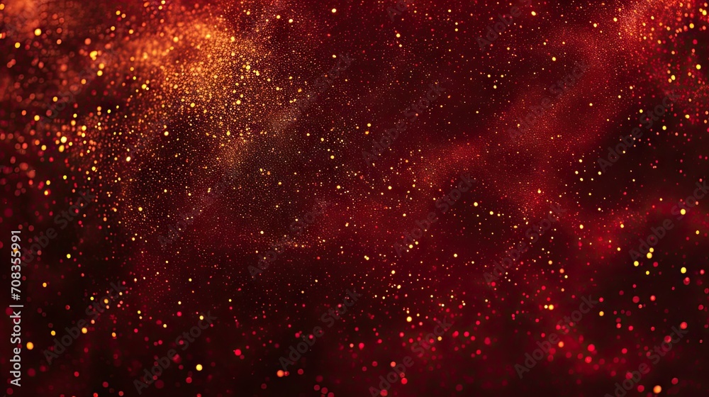 A red nebula with stars and dust,  depicts a vibrant cosmic scene, perfect for sci-fi themes, space exploration, and astronomy-related designs in need of a captivating celestial backdrop.
