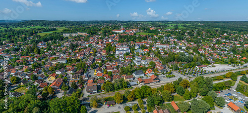 Panoramablick auf die Gemeinde Dießen am südlichen Ammersee