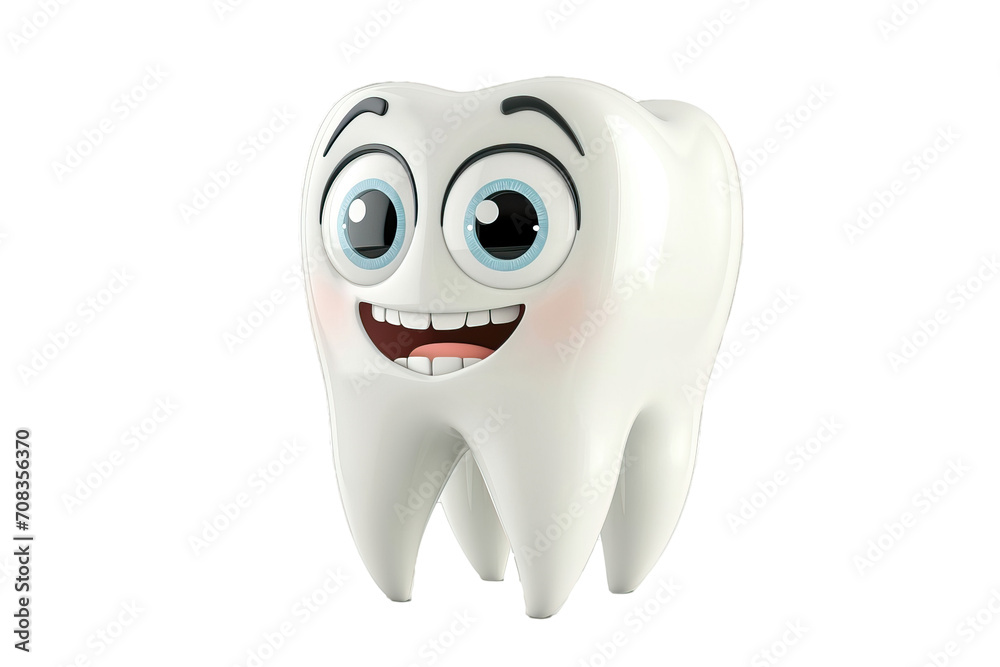 holding a beautiful big tooth on a white background holding a beautiful big tooth on a white background
