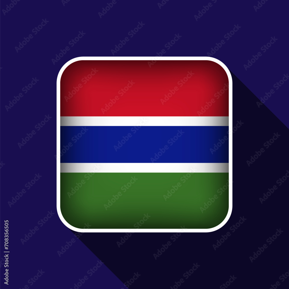 Obraz premium Flat Gambia Flag Background Vector Illustration