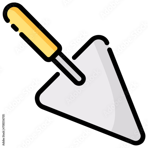 mason trowel filled outline vector icon