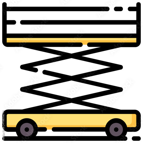 scaffolding filled outline vector icon