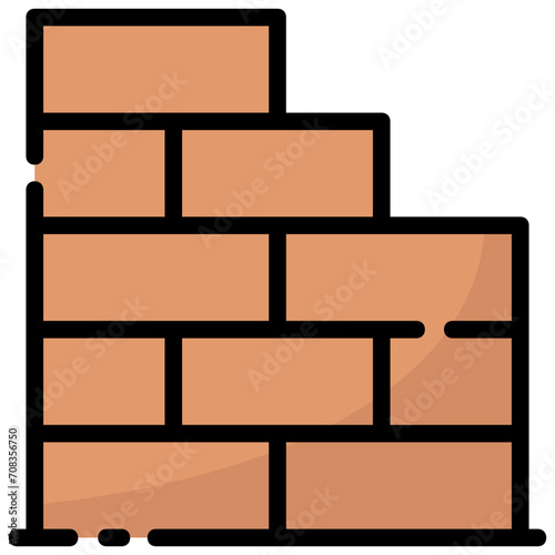 wall filled outline vector icon