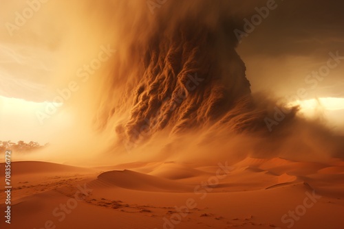 Sandstorm in the desert