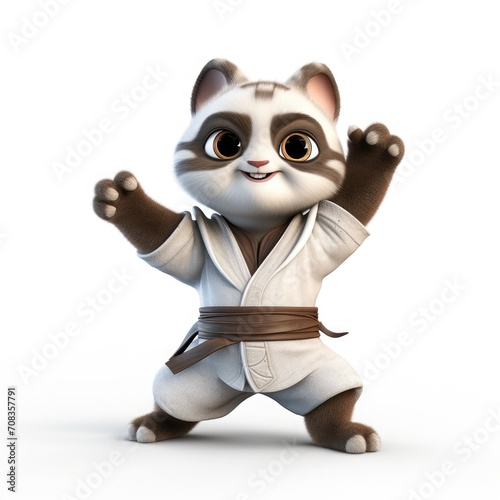 3d karate cat