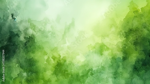 green watercolor background, abstract green Watercolour painting textured,green Wave pattern watercolor on white