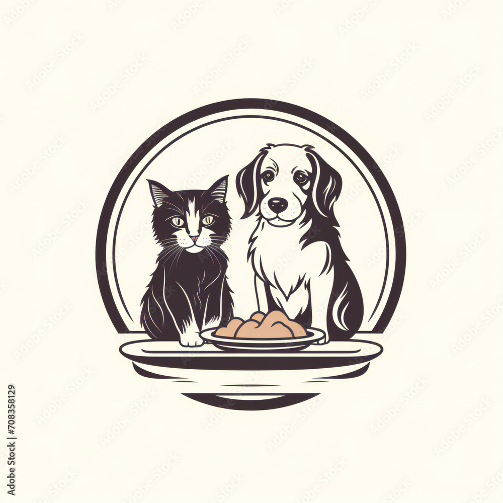 Dog and cat logo vector Dog and cat logo vector