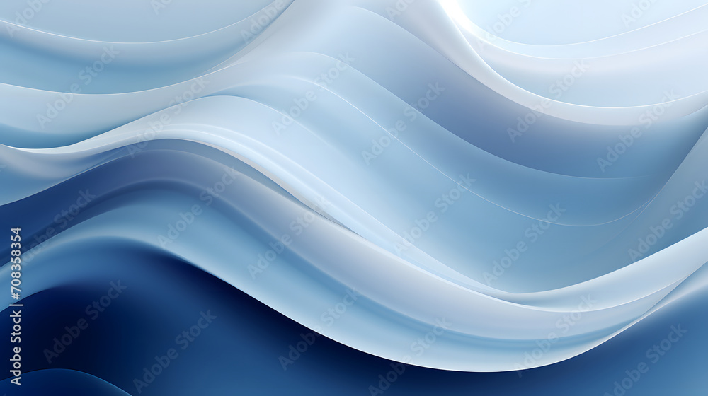 A seamless abstract blue texture background featuring elegant swirling curves in a wave pattern, set against a bright blue material background.