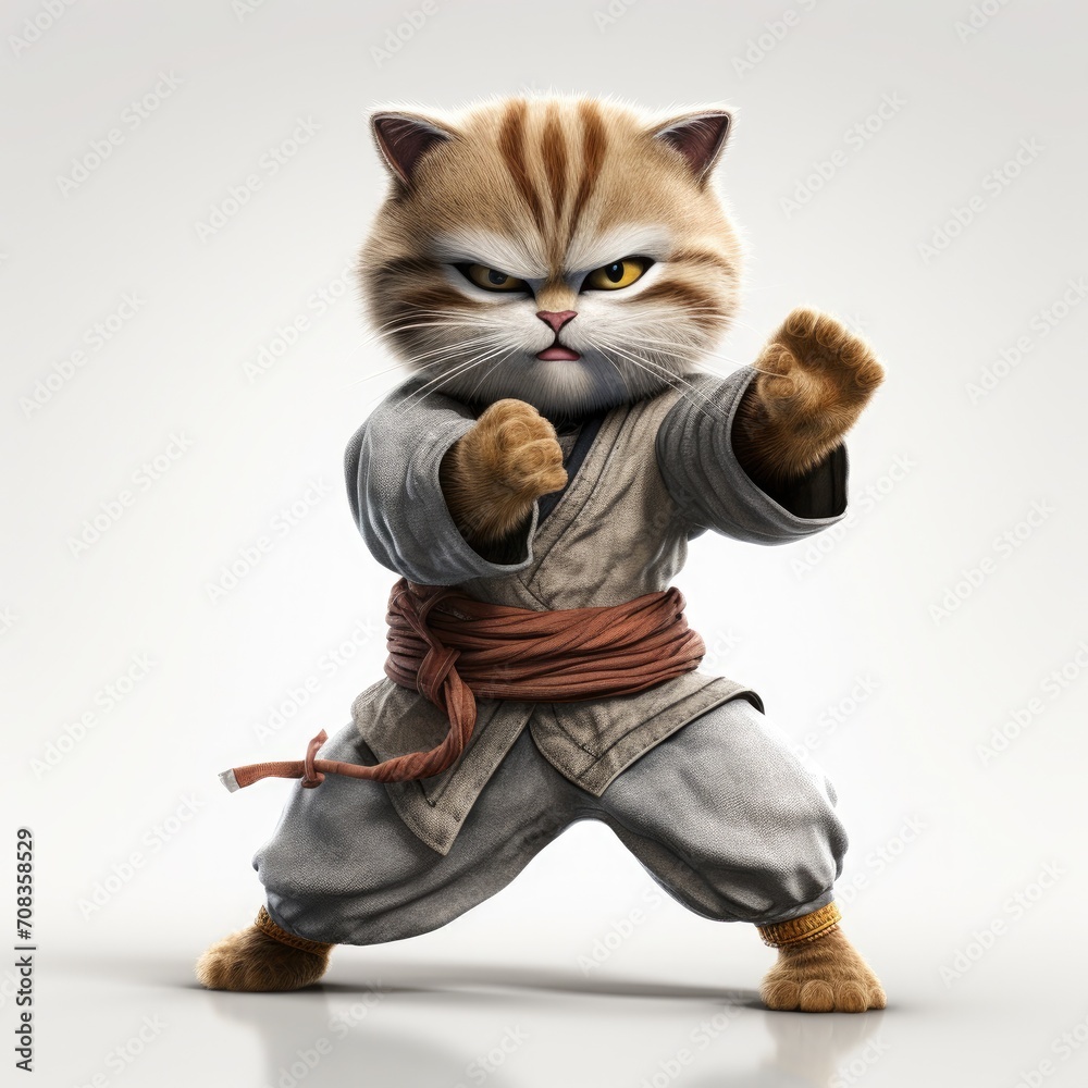 3d Kungfu cat