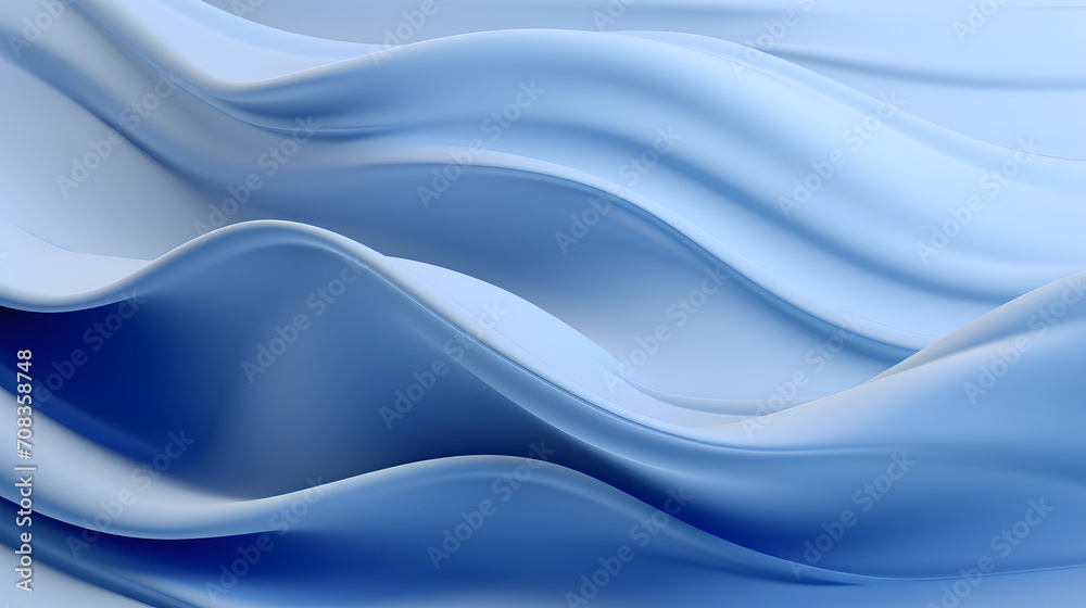 A seamless abstract blue texture background featuring elegant swirling curves in a wave pattern, set against a bright blue material background.