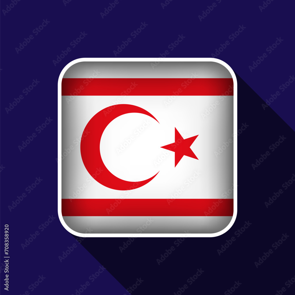 Flat Northern Cyprus Flag Background Vector Illustration Flat Northern Cyprus Flag Background Vector Illustration