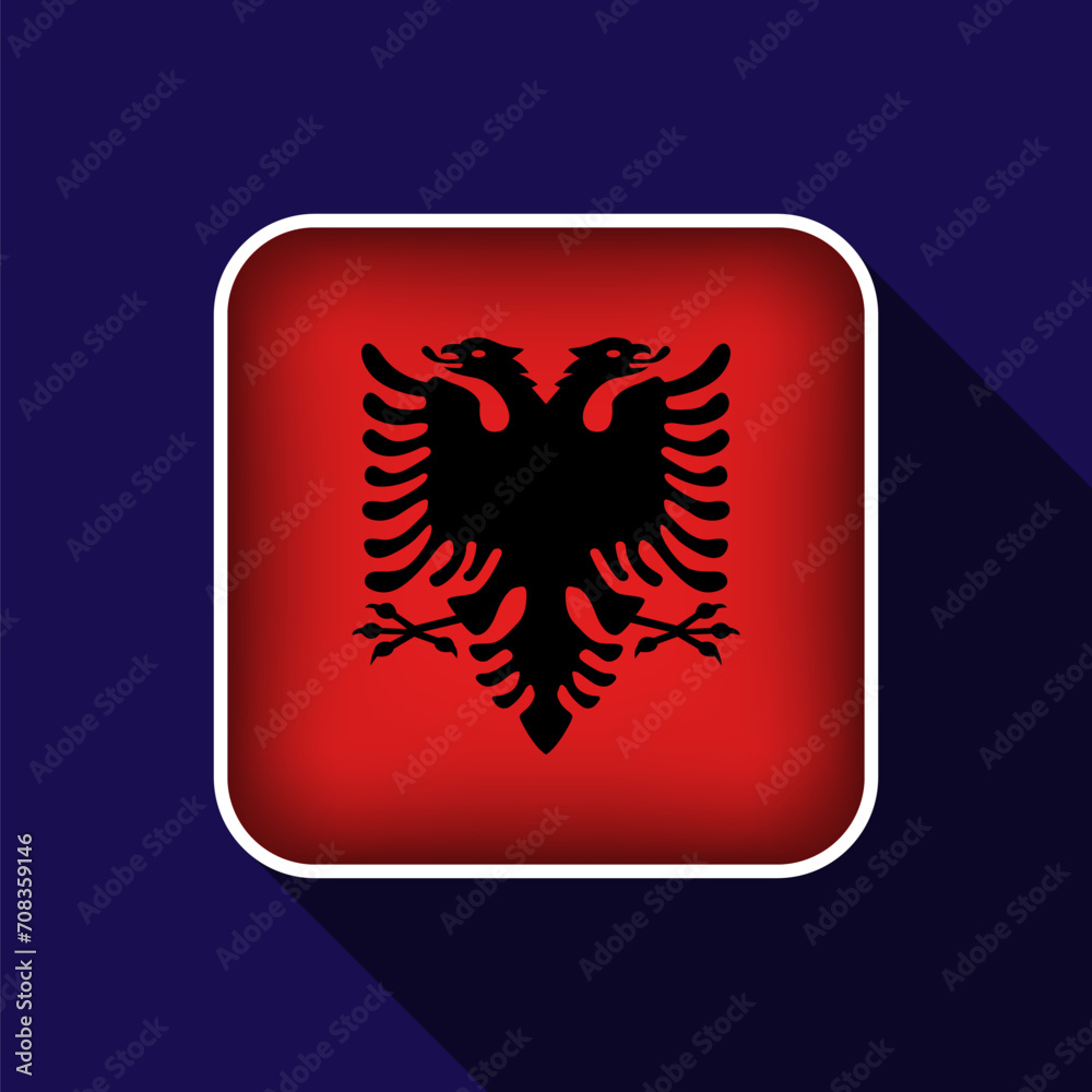 Flat Albania Flag Background Vector Illustration Flat Albania Flag Background Vector Illustration