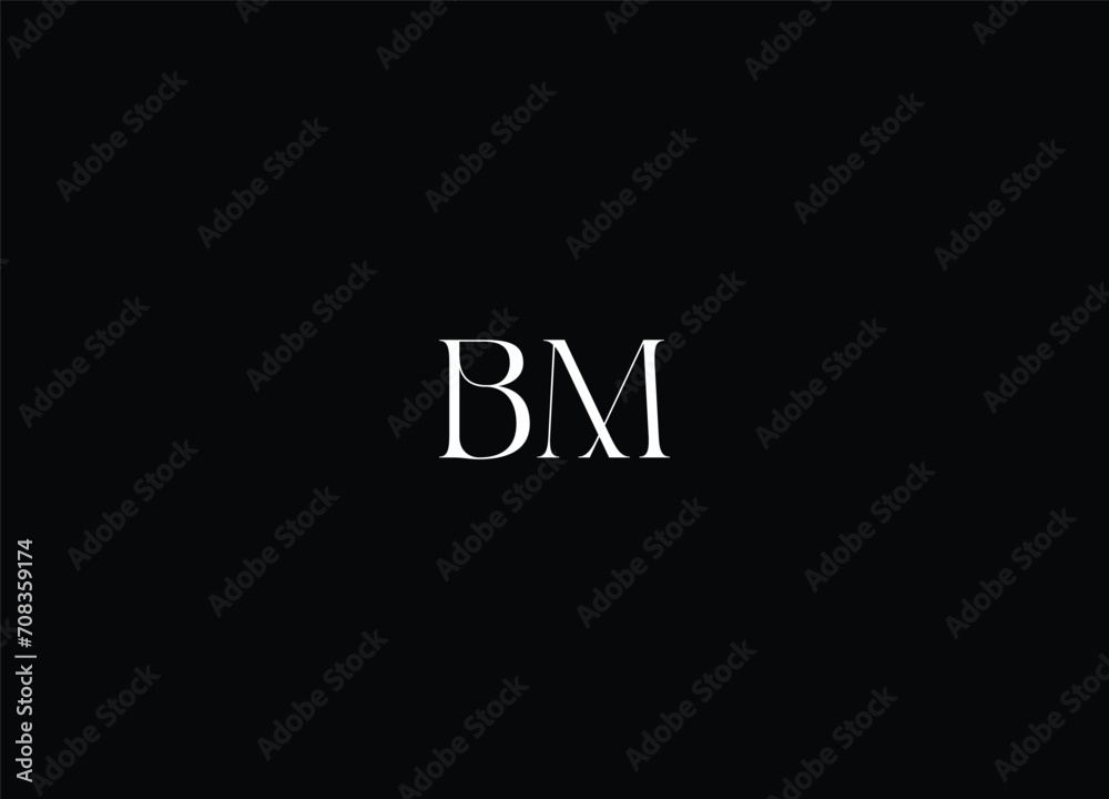 Logo Monogram Slash concept with Modern designs template letter BM Logo Monogram Slash concept with Modern designs template letter BM