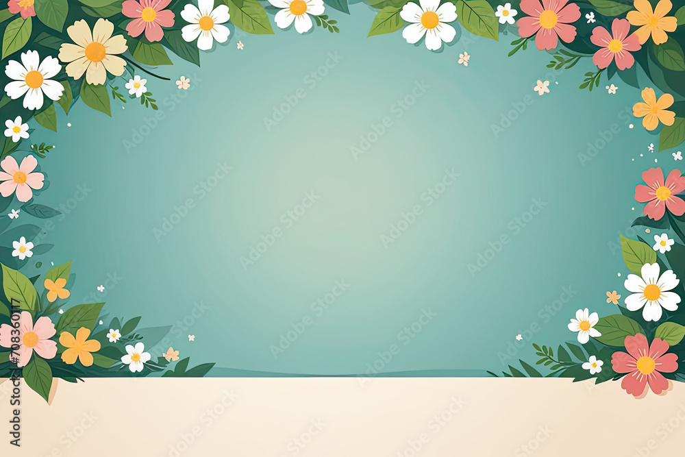 Obraz premium Flat Background Greeting Card Template For Graphic Design