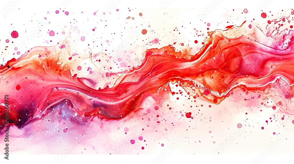 red watercolor  background, abstract red Watercolour painting soft textured, red Wave pattern watercolor
