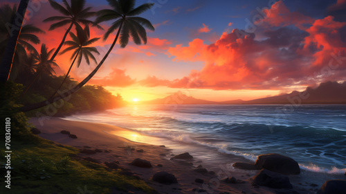 Sunrise over Sandys Beach in Honolulu