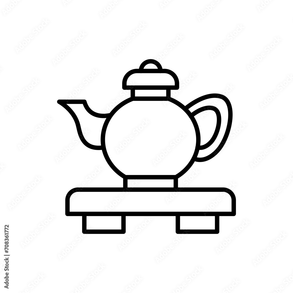Teapot outline icons, minimalist vector illustration ,simple transparent graphic element .Isolated on white background Teapot outline icons, minimalist vector illustration ,simple transparent graphic element .Isolated on white background