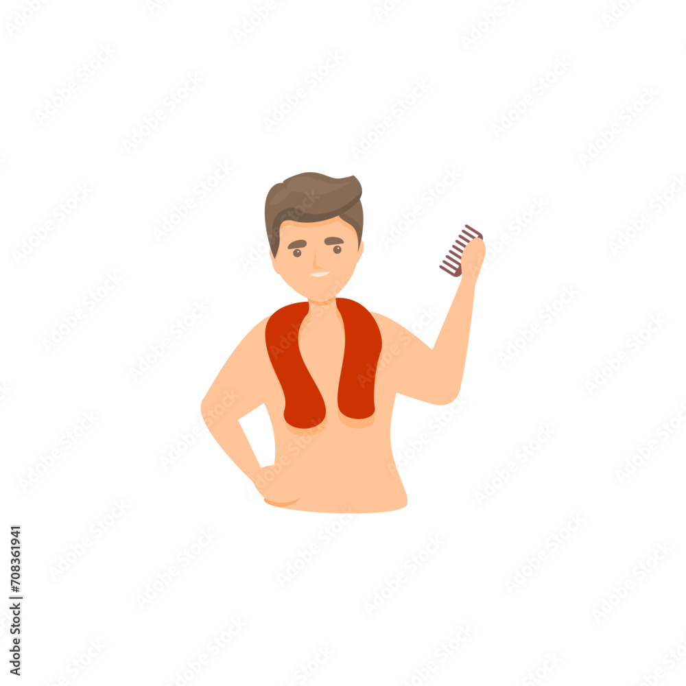 vector of people with care and red clothes care