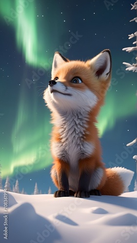 Beautiful baby animals, baby fox looking at the sky, , Cute baby animals for kids