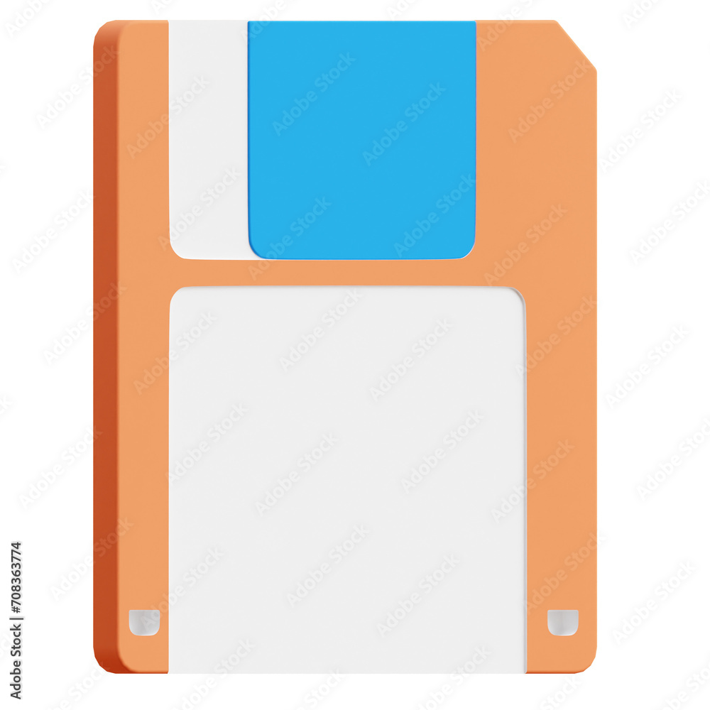 PNG 3D Floppy Disk icon isolated on a white background PNG 3D Floppy Disk icon isolated on a white background