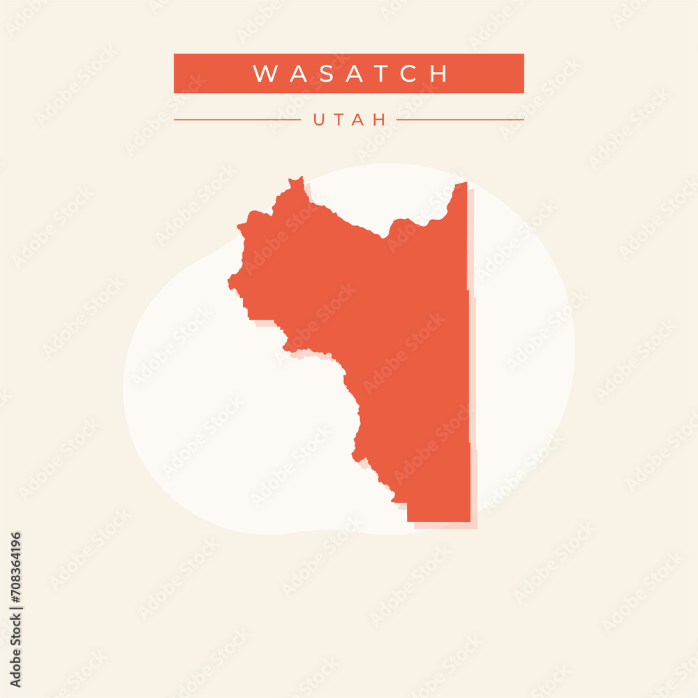 Vector illustration vector of Wasatch map Utah Vector illustration vector of Wasatch map Utah
