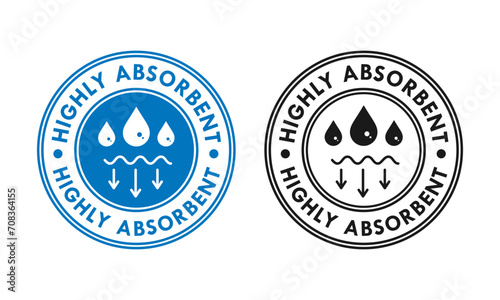 Highly absorbent design logo illustration. Suitable for business, information and product label