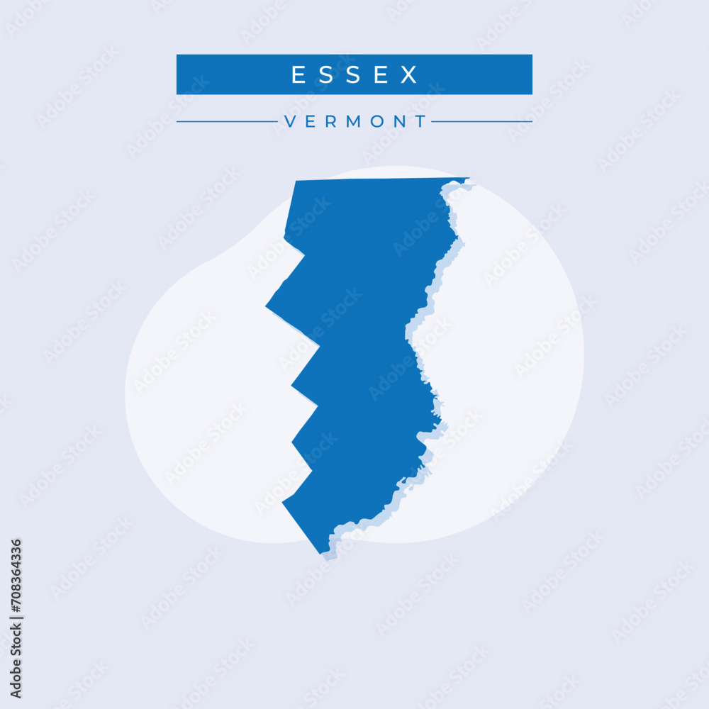 Vector illustration vector of Essex map Vermont