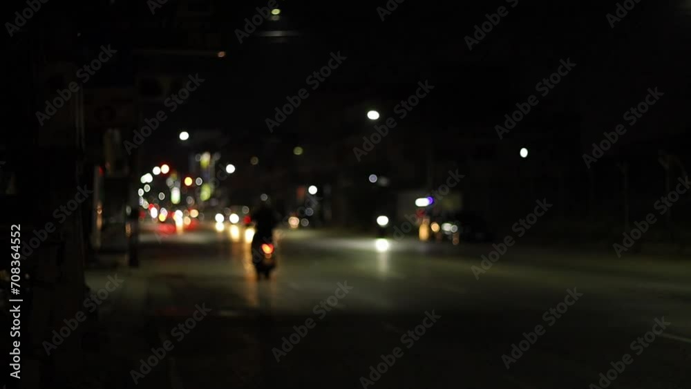 Traffic movement displayed in the form of a blur. Traffic movement displayed in the form of a blur.