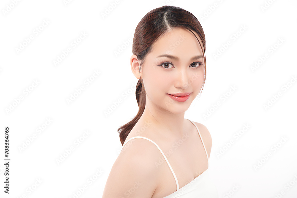 Beautiful young asian woman with clean fresh skin on white background, Face care, Facial treatment, Cosmetology, beauty and spa, Asian women portrait. Beautiful young asian woman with clean fresh skin on white background, Face care, Facial treatment, Cosmetology, beauty and spa, Asian women portrait.