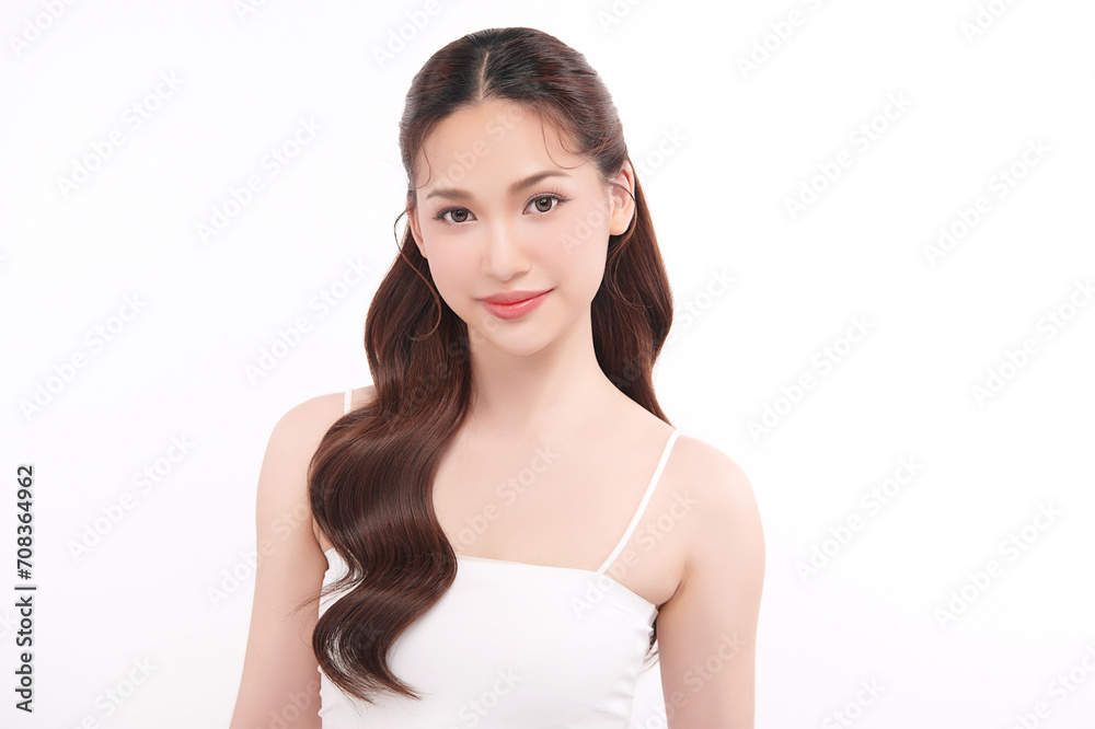 Beautiful young asian woman with clean fresh skin on white background, Face care, Facial treatment, Cosmetology, beauty and spa, Asian women portrait. Beautiful young asian woman with clean fresh skin on white background, Face care, Facial treatment, Cosmetology, beauty and spa, Asian women portrait.