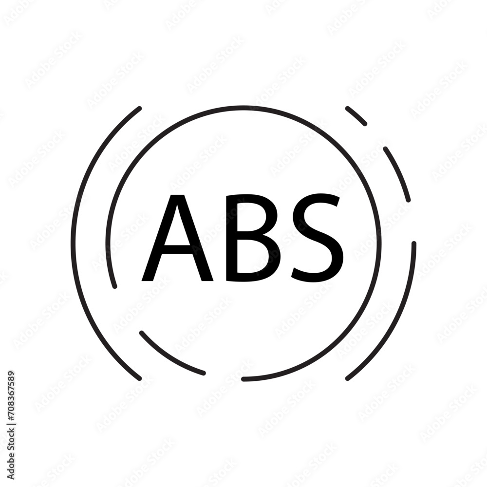 Car dashboard sign line icon. Vector airbag, warming, engine, warning signs. Outline style icon design isolated on a white background