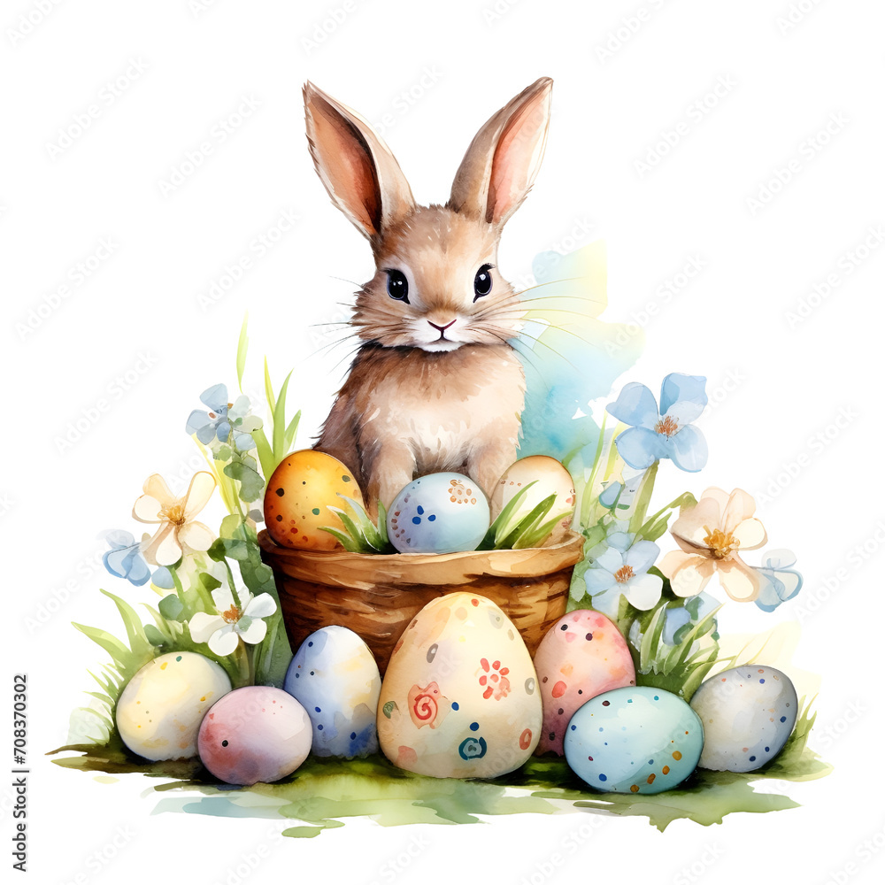 easter bunny and eggs easter bunny and eggs