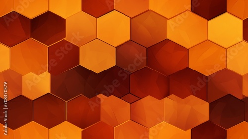 Abstract art inspired by honeycomb patterns, using warm and rich color tones Generative AI