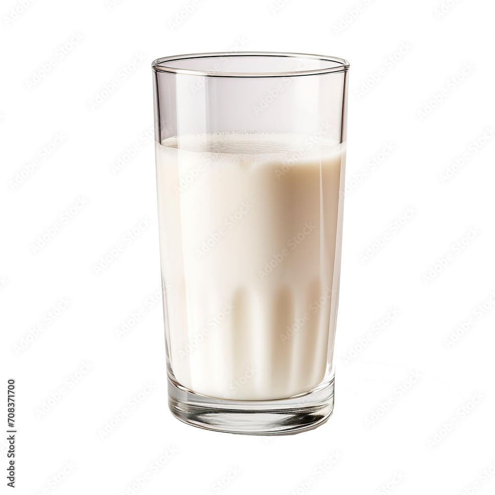 Glass of milk on transparent background in PNG Glass of milk on transparent background in PNG