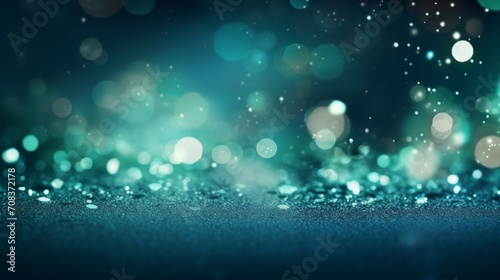 Christmas holiday background, lens flares, flakes, christmas environment, dark green and blue colors, bengal lights, minimalist, garland, bokeh, awesome Christmas wallpaper Generative AI