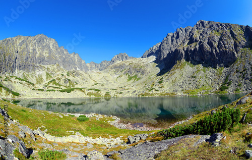 Batizovske pleso in Batizovska valley, Vysoke Tatry (Tatra Mountains), Slovakia.