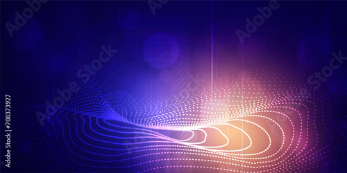 Digital technology global internet network connection blue pink background, cyber information science, abstract speed connect communication, innovation future tech, Ai big data, illustration 3d vector