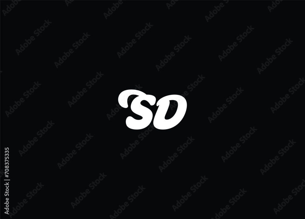 Logo Monogram Slash concept with Modern designs template letter SD Logo Monogram Slash concept with Modern designs template letter SD