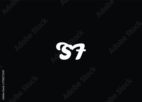 Logo Monogram Slash concept with Modern designs template letter ST