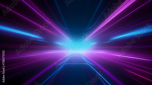 Abstract geometric background  technological lines background and light effects  3D rendering